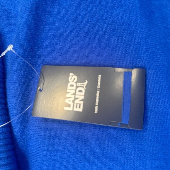 Lands End Cashmere Turtleneck Sweater Women Knit Long Sleeve Royal Blue XL - Picture 5 of 16